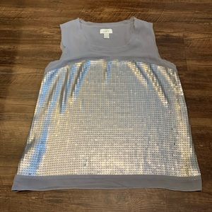 Sequined Sleeveless Top - Size L